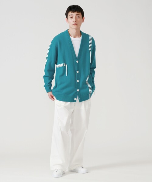 LOVELESS（ラブレス）の「【UNISEX】ポイントスレッド カーディガン（カーディガン/ボレロ・メンズ・オフホワイト/グレー系その他2/グリーン系その他2/ペールイエロー・M/L）」の5枚目の写真