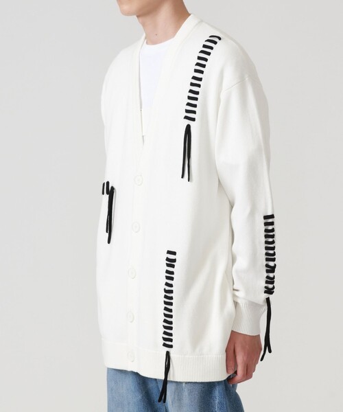 LOVELESS（ラブレス）の「【UNISEX】ポイントスレッド カーディガン（カーディガン/ボレロ・メンズ・オフホワイト/グレー系その他2/グリーン系その他2/ペールイエロー・M/L）」の15枚目の写真