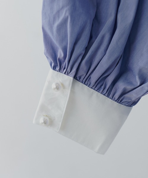 natural couture(ナチュラルクチュール)の「パール釦シャツワンピース(ワンピース・レディース・オフホワイト/ブルー/その他1/その他2/その他3・FREE)」の21枚目の写真