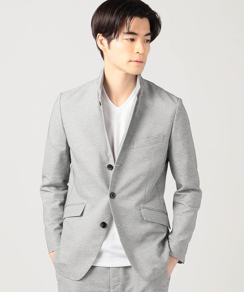 HIDEAWAYS NICOLE（ハイダウェイニコル）の「メッシュファブリック　デザインジャケット（テーラードジャケット・メンズ・ネイビー/トップグレー/ネイビー系1/グレー・MEDIUM/LARGE/X-LARGE）」の5枚目の写真