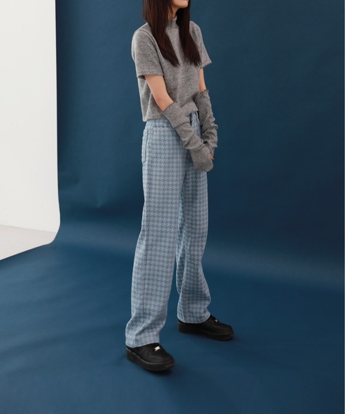 by muni:r(バイ ムニール)の「ユニークチェックデニムパンツ(チノパンツ・レディース・ブルー・SMALL/MEDIUM)」の13枚目の写真