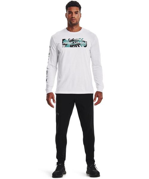 UNDER ARMOUR（アンダーアーマー）の「UAロングスリーブ Tシャツ シンボル プリント（トレーニング/メンズ）（Tシャツ/カットソー・メンズ・ブラック/ホワイト・3XL/XXL/S/M/L/XL）」の2枚目の写真