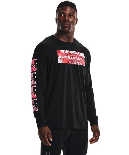 UNDER ARMOUR（アンダーアーマー）の「UAロングスリーブ Tシャツ シンボル プリント（トレーニング/メンズ）（Tシャツ/カットソー・メンズ・ブラック/ホワイト・3XL/XXL/S/M/L/XL）」の7枚目の写真