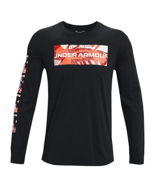 UNDER ARMOUR（アンダーアーマー）の「UAロングスリーブ Tシャツ シンボル プリント（トレーニング/メンズ）（Tシャツ/カットソー・メンズ・ブラック/ホワイト・3XL/XXL/S/M/L/XL）」の9枚目の写真