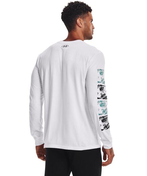 UNDER ARMOUR（アンダーアーマー）の「UAロングスリーブ Tシャツ シンボル プリント（トレーニング/メンズ）（Tシャツ/カットソー・メンズ・ブラック/ホワイト・3XL/XXL/S/M/L/XL）」の6枚目の写真