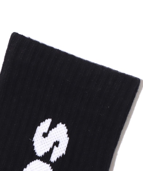atmos pink（アトモスピンク）の「atmos JACQUARD LOGO SOCKS / アトモス ジャカード ロゴ ソックス（ソックス/靴下・メンズ・ホワイト/ブラック・26-28cm）」の9枚目の写真