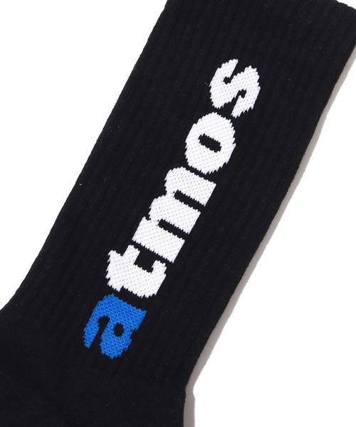 atmos pink（アトモスピンク）の「atmos JACQUARD LOGO SOCKS / アトモス ジャカード ロゴ ソックス（ソックス/靴下・メンズ・ホワイト/ブラック・26-28cm）」の4枚目の写真