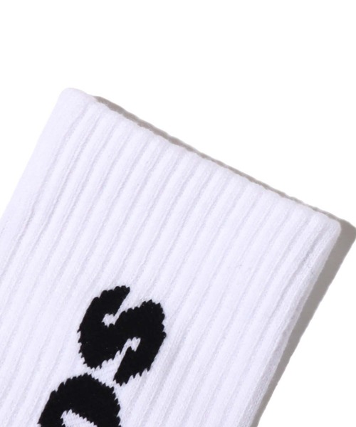 atmos pink（アトモスピンク）の「atmos JACQUARD LOGO SOCKS / アトモス ジャカード ロゴ ソックス（ソックス/靴下・メンズ・ホワイト/ブラック・26-28cm）」の15枚目の写真