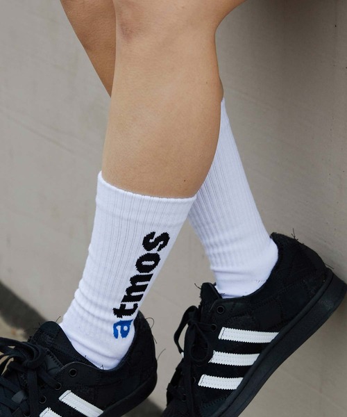 atmos pink（アトモスピンク）の「atmos JACQUARD LOGO SOCKS / アトモス ジャカード ロゴ ソックス（ソックス/靴下・メンズ・ホワイト/ブラック・26-28cm）」の16枚目の写真