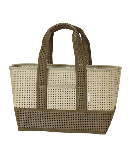 SPICE OF LIFE（スパイス オブ ライフ）の「ライトコンテナメッシュバッグ A4サイズ（トートバッグ・レディース・ブラック/ブラウン/グレー/ホワイト×ブラック・ONE SIZE）」の8枚目の写真