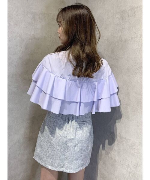dazzlin(ダズリン)の「ダブルフリルスリーブシャツ(シャツ/ブラウス・レディース・オフホワイト/グリーン/ラベンダー・FREE)」の11枚目の写真
