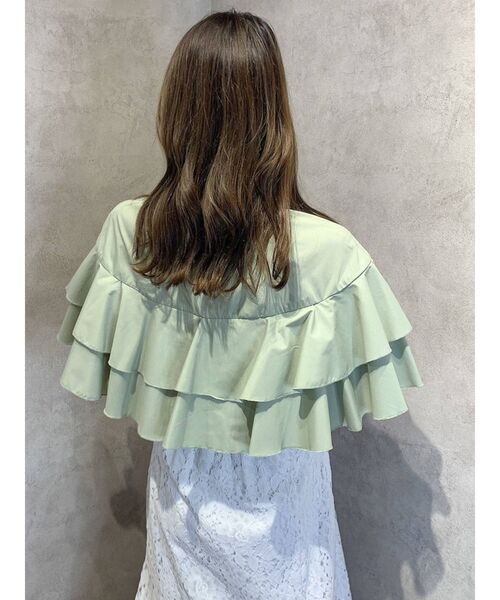 dazzlin(ダズリン)の「ダブルフリルスリーブシャツ(シャツ/ブラウス・レディース・オフホワイト/グリーン/ラベンダー・FREE)」の13枚目の写真
