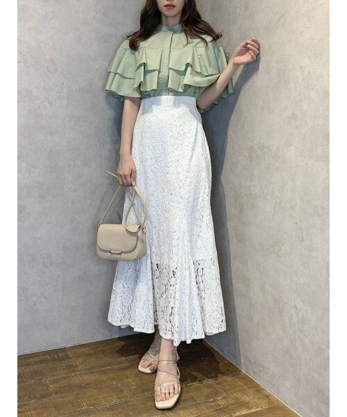 dazzlin(ダズリン)の「ダブルフリルスリーブシャツ(シャツ/ブラウス・レディース・オフホワイト/グリーン/ラベンダー・FREE)」の15枚目の写真