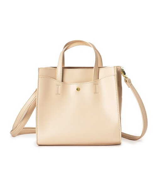 DRESKIP（ドレスキップ）の「◆スクエア仕切りミニショルダー（ショルダーバッグ・レディース・グレー/ブラック系4/アイボリー・00）」の2枚目の写真