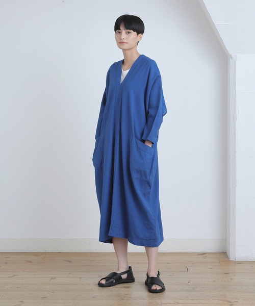 Plantation（プランテーション）の「PAPERカルゼ / ワンピース / (O)（ワンピース・レディース・ホワイト/ブラック/ベージュ/ブルー・M size）」の20枚目の写真