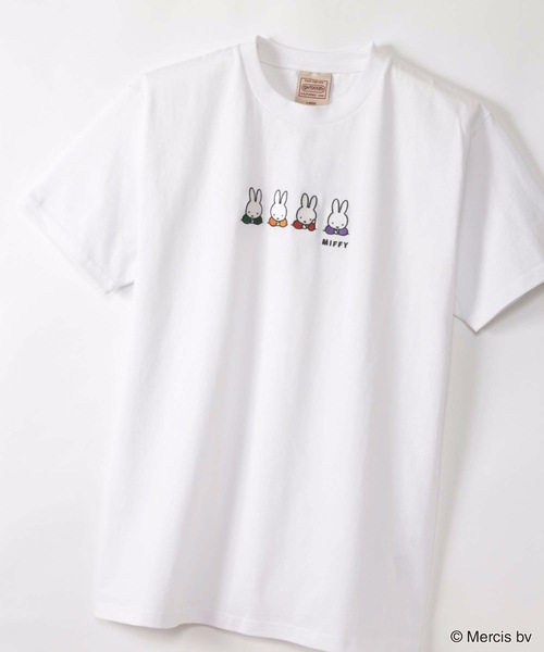 Miffy（ ミッフィー）の「【OUTDOOR PRODUCTS/アウトドアプロダクツ】【MIFFY/ミッフィー】 オリジナルデザインTシャツ（Tシャツ/カットソー・メンズ・ピンク系その他/その他2/ホワイト/ダークグリーン/アイボリー/ホワイト系その他/その他1/ベージュ・LARGE/MEDIUM/SMALL）」の2枚目の写真