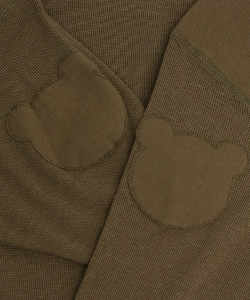 I am I in fact...（アイアムアイインファクト）の「BEAR PATCH  waffle プルオーバー（Tシャツ/カットソー・レディース・ホワイト/ブラック/カーキ・FREE）」の7枚目の写真