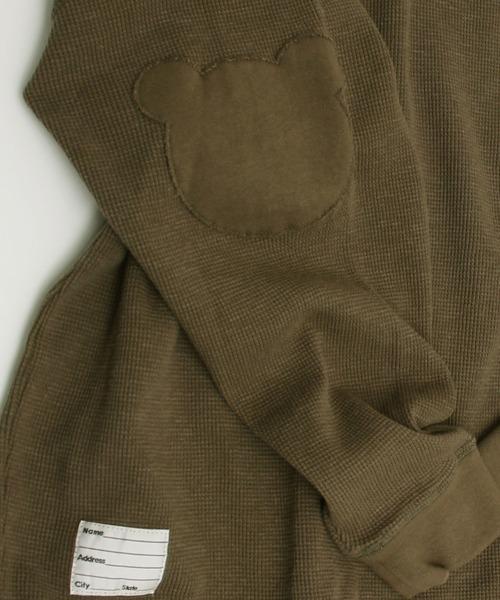 I am I in fact...（アイアムアイインファクト）の「BEAR PATCH  waffle プルオーバー（Tシャツ/カットソー・レディース・ホワイト/ブラック/カーキ・FREE）」の8枚目の写真