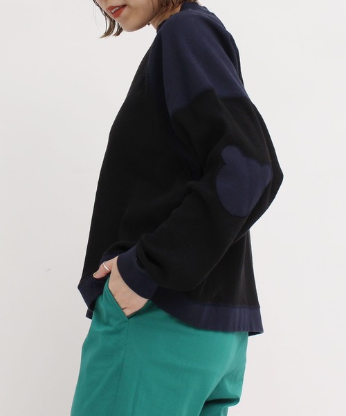 I am I in fact...（アイアムアイインファクト）の「BEAR PATCH  waffle プルオーバー（Tシャツ/カットソー・レディース・ホワイト/ブラック/カーキ・FREE）」の12枚目の写真