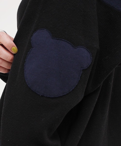 I am I in fact...（アイアムアイインファクト）の「BEAR PATCH  waffle プルオーバー（Tシャツ/カットソー・レディース・ホワイト/ブラック/カーキ・FREE）」の9枚目の写真