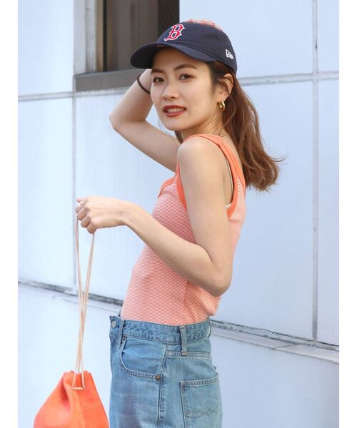 Ungrid（アングリッド）の「Miller別注 ランダムテレコタンクトップ（タンクトップ・レディース・ブラウン/ライム/オレンジ・FREE）」の12枚目の写真