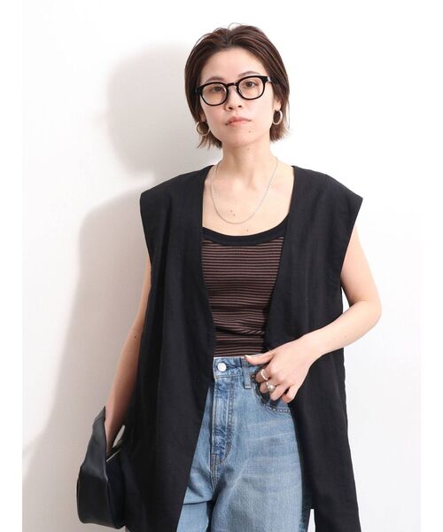 Ungrid（アングリッド）の「Miller別注 ランダムテレコタンクトップ（タンクトップ・レディース・ブラウン/ライム/オレンジ・FREE）」の17枚目の写真