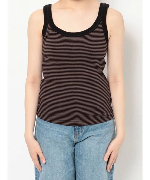 Ungrid（アングリッド）の「Miller別注 ランダムテレコタンクトップ（タンクトップ・レディース・ブラウン/ライム/オレンジ・FREE）」の20枚目の写真