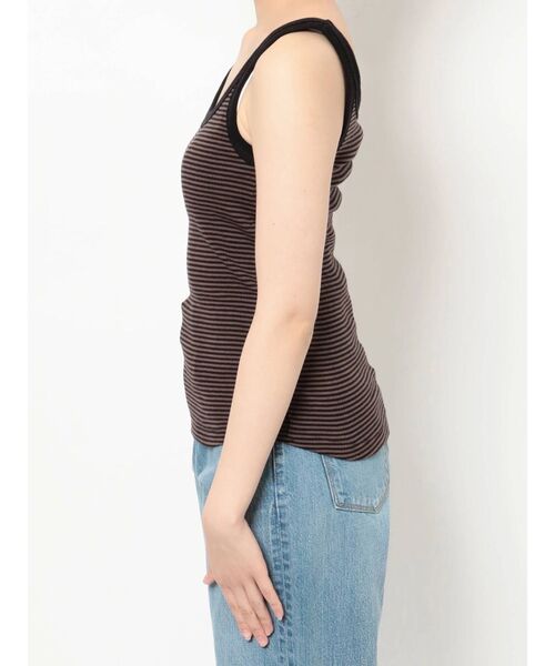 Ungrid（アングリッド）の「Miller別注 ランダムテレコタンクトップ（タンクトップ・レディース・ブラウン/ライム/オレンジ・FREE）」の13枚目の写真