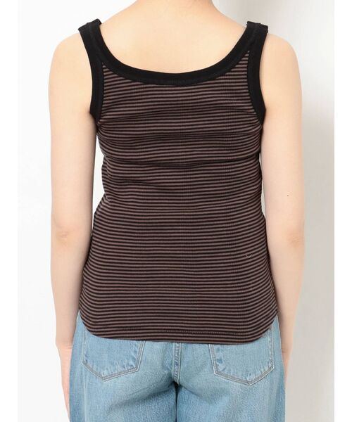Ungrid（アングリッド）の「Miller別注 ランダムテレコタンクトップ（タンクトップ・レディース・ブラウン/ライム/オレンジ・FREE）」の9枚目の写真