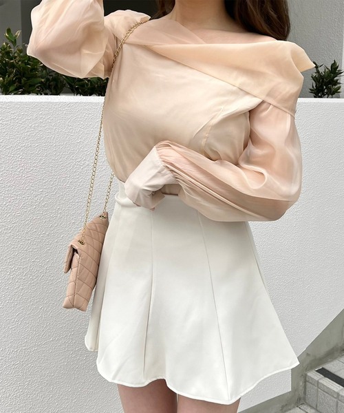 titty＆Co. PETIT（ティティアンドコープティ）の「【titty&Co. PETIT】シアーオフショルブラウス（シャツ/ブラウス・レディース・ピンク/ブラック・FREE）」の21枚目の写真