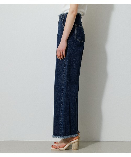 FRINGE DENIM WIDE/フリンジデニムワイド（デニムパンツ）｜AZUL