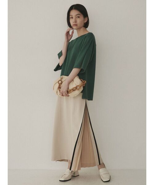 COTORICA（コトリカ）の「トレンチ風プリーツ切替スカート（スカート・レディース・ブラック/ベージュ/カーキ・SMALL/MEDIUM）」の8枚目の写真