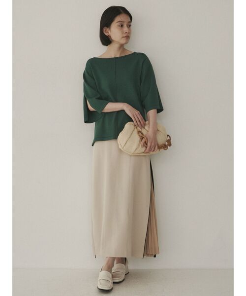 COTORICA（コトリカ）の「トレンチ風プリーツ切替スカート（スカート・レディース・ブラック/ベージュ/カーキ・SMALL/MEDIUM）」の22枚目の写真