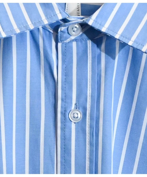 Anytime Songs（エニータイムソングス）の「綿ブロード レギュラーカラー スプリンターサマーシャツ（シャツ/ブラウス・メンズ・ホワイト/ブラック/サックスブルー/イエロー/グリーン/ラベンダー/ホワイト系その他/グレイッシュベージュ/サックスブルー系/ブラック系その他/グリーン系その他・MEDIUM/LARGE/X-LARGE）」の17枚目の写真