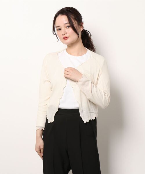 SAMANTHAVEGA(サマンサベガ)の「HOMEY カーディガン(その他トップス・レディース・ピンク/ホワイト/グレー・F)」の2枚目の写真