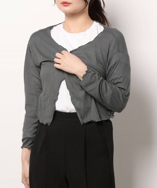 SAMANTHAVEGA(サマンサベガ)の「HOMEY カーディガン(その他トップス・レディース・ピンク/ホワイト/グレー・F)」の8枚目の写真