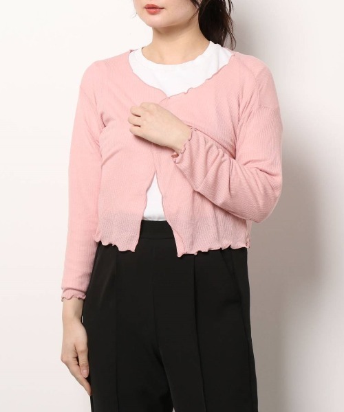 SAMANTHAVEGA(サマンサベガ)の「HOMEY カーディガン(その他トップス・レディース・ピンク/ホワイト/グレー・F)」の10枚目の写真