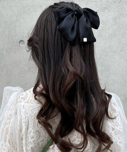 TITTY&CO.（ティティーアンドコー）の「TITTY&CO.】リボンバレッタ（バレッタ/ヘアクリップ・レディース・ブラック・FREE）」の9枚目の写真