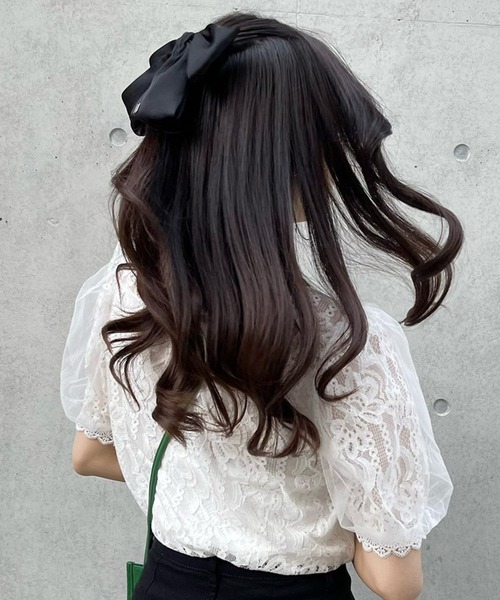 TITTY&CO.（ティティーアンドコー）の「TITTY&CO.】リボンバレッタ（バレッタ/ヘアクリップ・レディース・ブラック・FREE）」の8枚目の写真