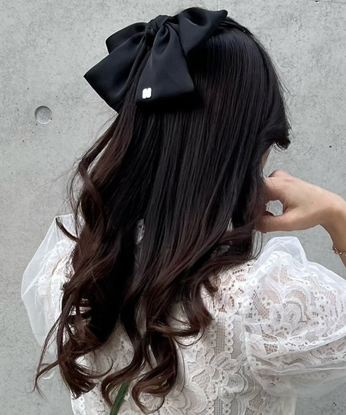 TITTY&CO.（ティティーアンドコー）の「TITTY&CO.】リボンバレッタ（バレッタ/ヘアクリップ・レディース・ブラック・FREE）」の7枚目の写真