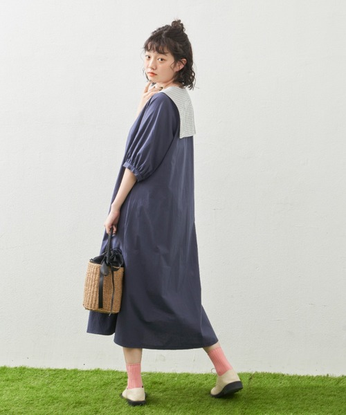 MERLOT（メルロー）の「セーラーカラーワンピース（ワンピース・レディース・ホワイト/ネイビー・FREE）」の18枚目の写真