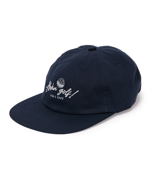 JUN&ROPE'（ジュンアンドロペ）の「ALOHA　ロゴ刺繍　フラットキャップ（キャップ・メンズ・ホワイト/ダークブラウン/ネイビー/ブルー・FREE）」の3枚目の写真