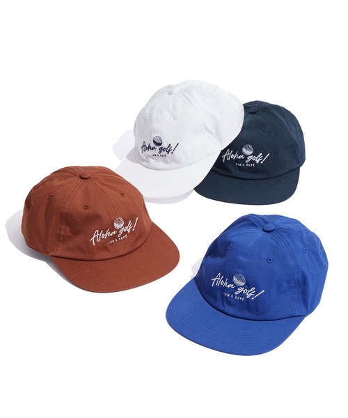 JUN&ROPE'（ジュンアンドロペ）の「ALOHA　ロゴ刺繍　フラットキャップ（キャップ・メンズ・ホワイト/ダークブラウン/ネイビー/ブルー・FREE）」の5枚目の写真