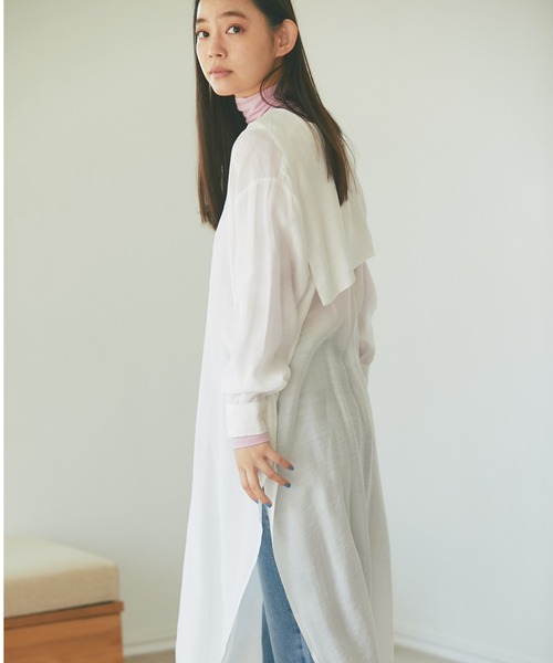 and R（アンドアール）の「セーラーカラーチュニック（チュニック・レディース・オフホワイト/イエロー・FREE）」の5枚目の写真