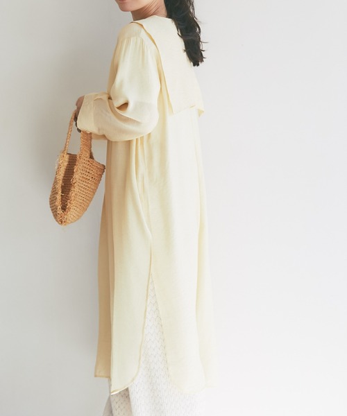 and R（アンドアール）の「セーラーカラーチュニック（チュニック・レディース・オフホワイト/イエロー・FREE）」の10枚目の写真