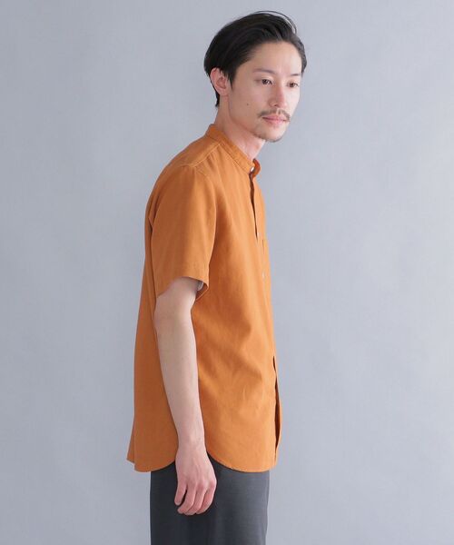 SHIPS（シップス）の「SHIPS: テンセル/リネン バンドカラーシャツ S/S（シャツ/ブラウス・メンズ・ホワイト/ネイビー/ライトオリーブ/レンガ・SMALL/MEDIUM/LARGE/X-LARGE）」の13枚目の写真