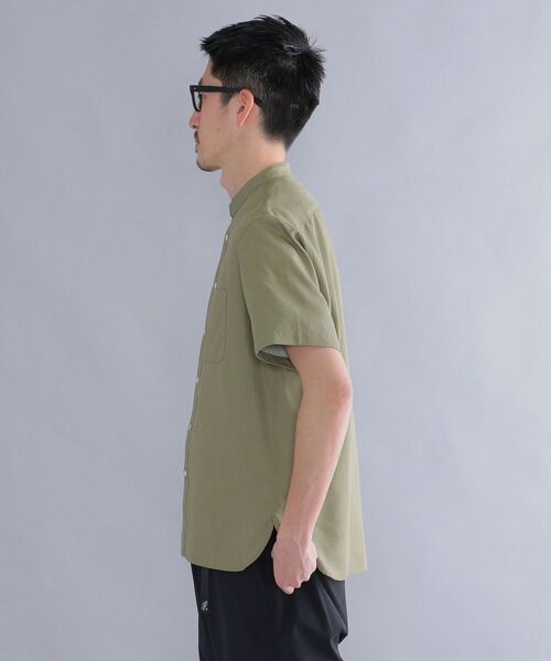 SHIPS（シップス）の「SHIPS: テンセル/リネン バンドカラーシャツ S/S（シャツ/ブラウス・メンズ・ホワイト/ネイビー/ライトオリーブ/レンガ・SMALL/MEDIUM/LARGE/X-LARGE）」の16枚目の写真