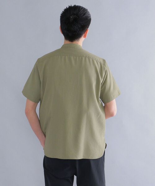 SHIPS（シップス）の「SHIPS: テンセル/リネン バンドカラーシャツ S/S（シャツ/ブラウス・メンズ・ホワイト/ネイビー/ライトオリーブ/レンガ・SMALL/MEDIUM/LARGE/X-LARGE）」の17枚目の写真