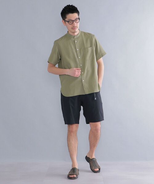 SHIPS（シップス）の「SHIPS: テンセル/リネン バンドカラーシャツ S/S（シャツ/ブラウス・メンズ・ホワイト/ネイビー/ライトオリーブ/レンガ・SMALL/MEDIUM/LARGE/X-LARGE）」の19枚目の写真
