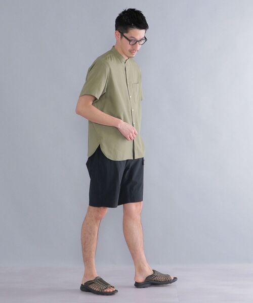SHIPS（シップス）の「SHIPS: テンセル/リネン バンドカラーシャツ S/S（シャツ/ブラウス・メンズ・ホワイト/ネイビー/ライトオリーブ/レンガ・SMALL/MEDIUM/LARGE/X-LARGE）」の22枚目の写真